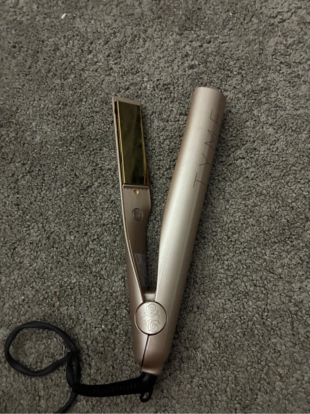 TYME Iron Pro 2-1 straighter and curler in Rose Gold